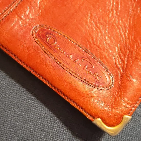 Vintage Oscar de la Renta Leather Brown Shoulder Briefcase Bag Bond Street Ltd - Picture 6 of 8